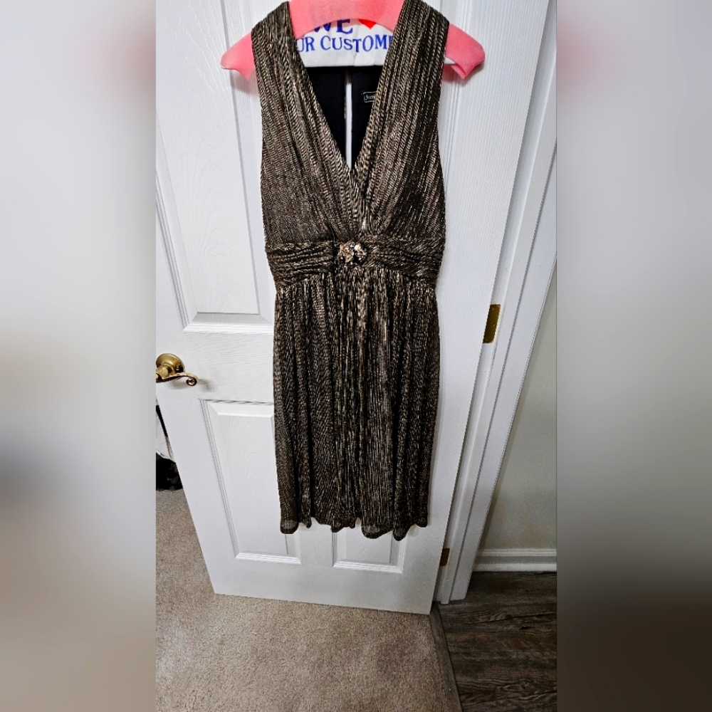 Gold cocktail dress
